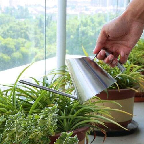 400ml Stainless Steel Long Mouth Watering Can Watering Kettle For Indoor Garden Plant Pot Home Plant Water Supplies Garden Tool