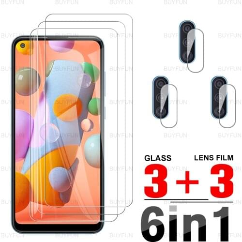 6in1 Camera Film For Samsung Galaxy A11 A51 A21 A31 A41 A71 A01 Core A02 A02s A21s HD Front Tempered Glass screen protector