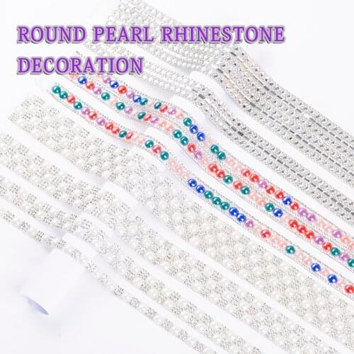 80cm Glass Rhinestone Trim / Rhinestone Ribbons Diamond Mesh Banding Sticker For Wedding Cake Birthday Decorations Gift Wrapping