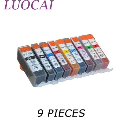 9X LuoCai Compatible ink cartridges For PGI-5 CLI-8 For Canon MP500,MP510,MP530, iP3300,iP4200,iP4300,MP800R Pro9000 Printer