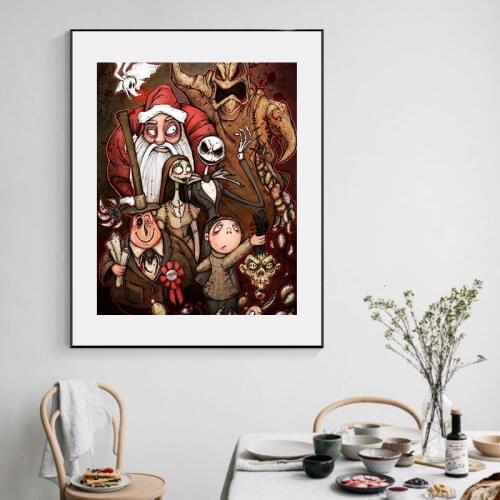 Diy Diamond Painting Cartoon Skeleton Diamond Round Diamond Decoration Customizable Wall Art Decoration Frameless Style