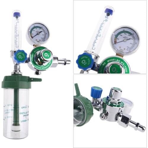 Buoy Type CGA540 Oxygen Pressure Regulator O2 Pressure Reducer Gauge Flow Meter for Oxygen Inhaler Gas Regulator CGA-540