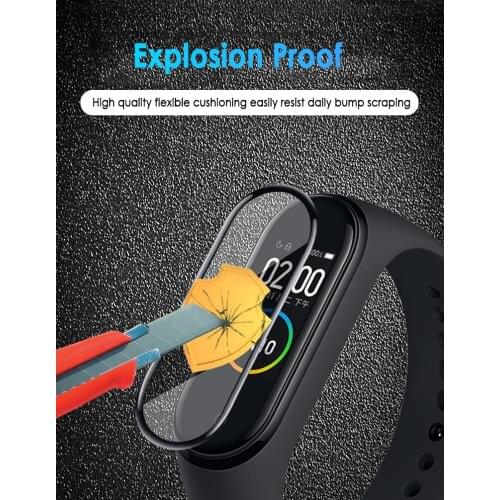 For Xiaomi Bracelet 5 Mi Band 5 Strap Explosion-proof /scratch-resistant Screen Protector Protective Film(non-tempered Glass)