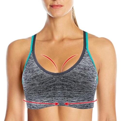 Women Active Bra Medium Support Cross-Back No Steel Ring Removable Cup Yoga Sports Bras