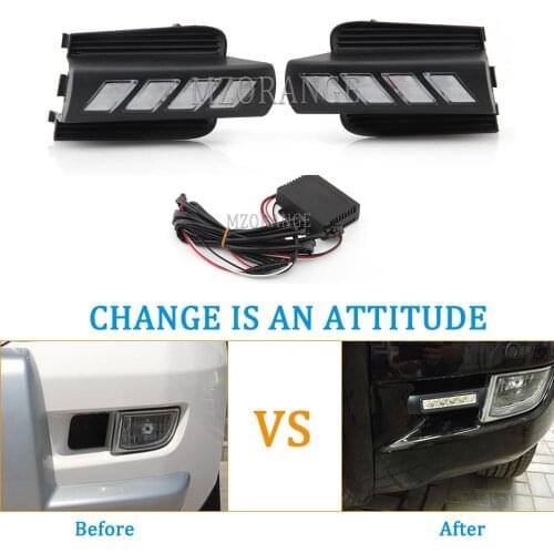 2pcs LED DRL For Toyota Land Cruiser Prado 120 GRJ120 TRJ120 FJ120 LC120 2002~2010 Daytime Running Light Fog Lamp Car Accessorie