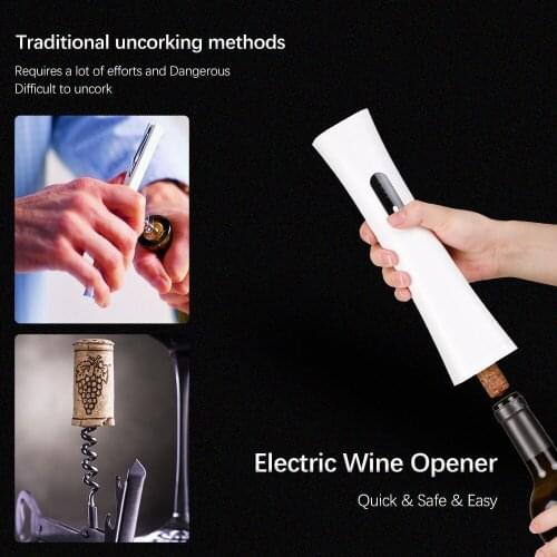 New Electric Wine Bottle Opener Portable Household Foil Cutter Automatic Electric Wine Bottle Opener Kichen Accessories