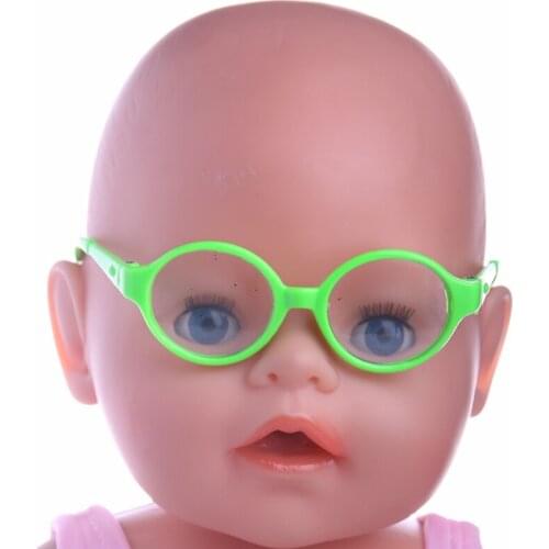Hot Sell green American doll sunglasses fits for 18" american doll