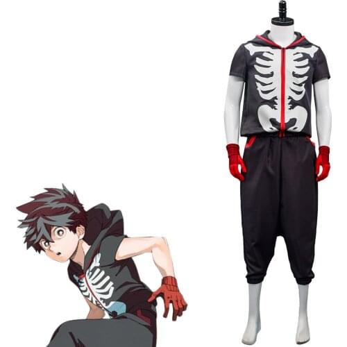 Anime Kemono Jihen Kabane Kusaka Cosplay Costume Top Pants Outfits Halloween Carnival Suit