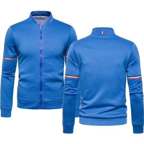 Spring Autumn Casual Mens jackets Fashion Trend blank Printing Mens Zip Jacket Splicing Cotton High Quality Mens sweatshirt