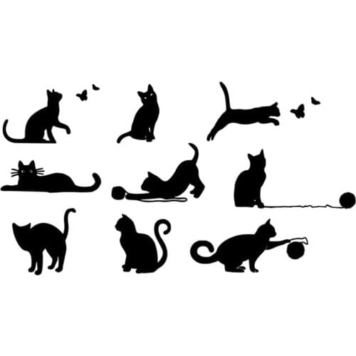 9Pcs Cat Metal Cutting Dies For Handmade Greeting Cards Frame Die Embossing Cutting Dies Birthday Making