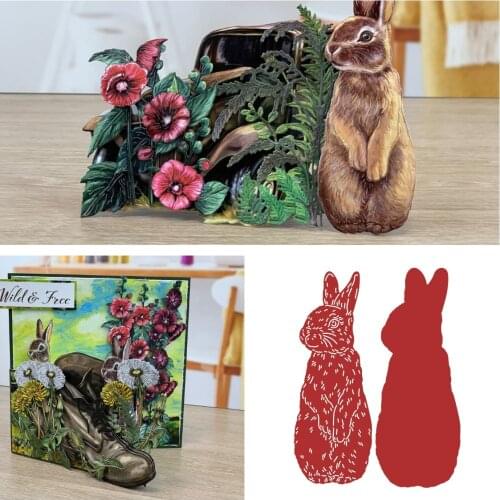 Cute Bunny Metal Cutting Die Scrapbook Embossed Paper Card Album Craft Template Cut Die Stencils New for 2021 Arrive