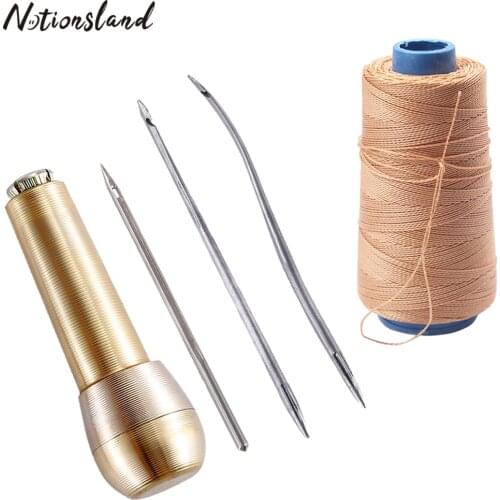 Leather Sewing Awl Kit Hand Stitcher Set Leather Waxed Sewing Thread Canvas Leather Tent Shoes Sewing Leather Craft Needle Kit
