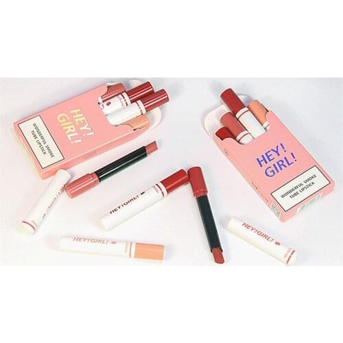 4Pcs Cigarette pack Lipstick Set Easy to Color Velvet Matte Cigarette Case fashion hot sale T0866