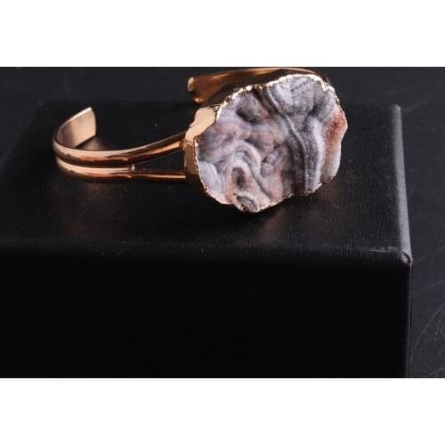 Natural Crystal Cuff Bracelets For Women Chakra Healing Jewelry Decoration Unique Adjustable Bracelet Girls Girlfriend Gift