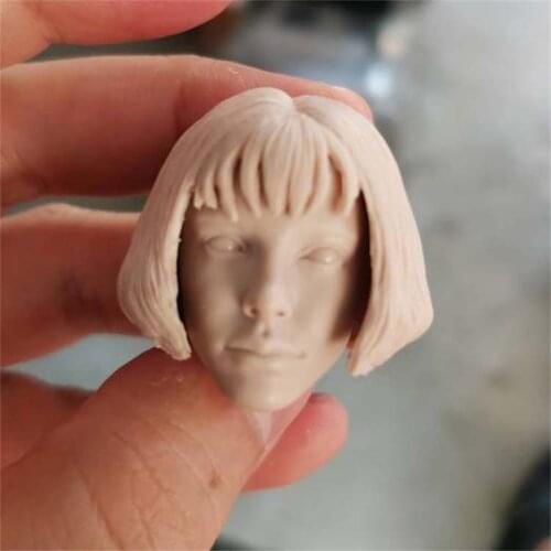 Unpainted 1/6 Scale Little Girl Natalie Portman Head Sculpt Model For Action Figure Dolls Painting Exercise No.269