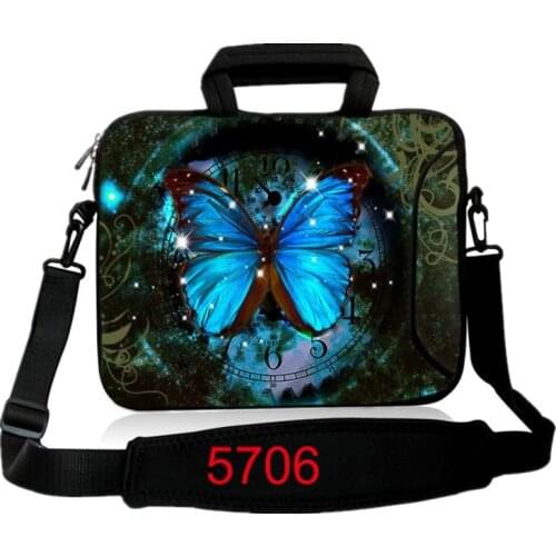 BlueButteryfly laptop Messenger Bag neoprene notebook handle sleeve bag PC handbag 17 inch 15.6 14 13 12 10 For Ipad Asus Acer