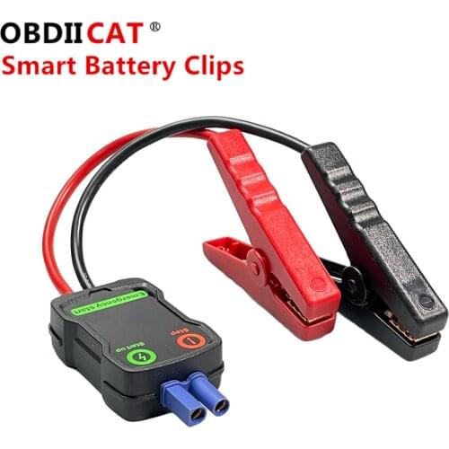 OBDIICAT Smart Red-Black Clips For 12V Car Jump Starter Hot Sale Connector Emergency Jumper Cable Intelligent Clamp Booster