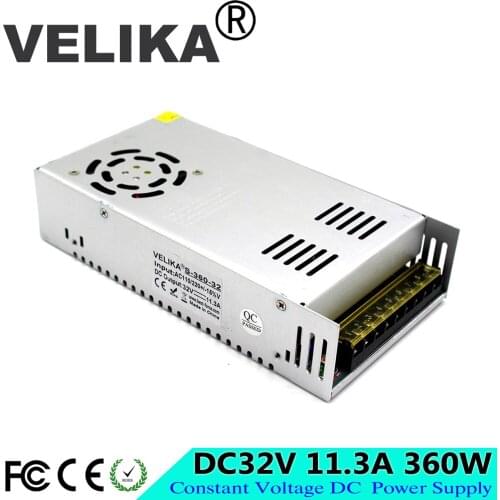 Single Output Power Supply DC 32V 11.3A 360W Swich Power Source Transformers 220V 110V AC to DC32V Driver Adapter for CNC CCTV