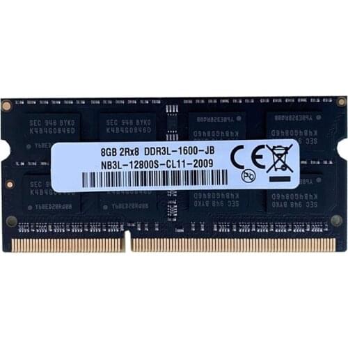 DDR3 8GB Laptop Ram Memory 1600Mhz PC3-12800 1.35V 204 Pins SODIMM Support Dual Channel for AMD Laptop Memory