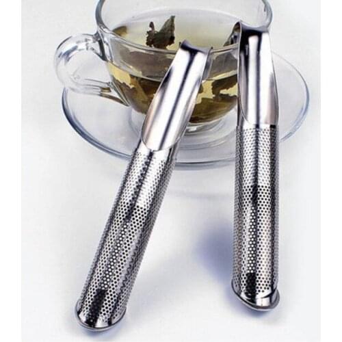 Quevinal Hot sell Stainless Steel Pipe Design Strainer Tea Touch Feel Good Holder Tool Tea Spoon Infuser Filter