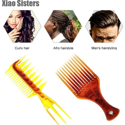 1PC Amber Large Wide Tooth Detangling Curly Hair Comb Back Head Styling Beard Oil Comb Hairdressing Comb Salon Supplies