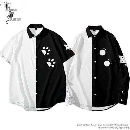 VTuber Ookami Mio 3D Printing Unisex Shirt Women/Men Casual Cool Loose Button Streetwear Overclothes Oversize