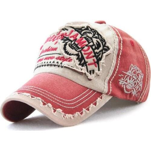 Tiger head sun hat ladies embroidery baseball hat men outdoor leisure Peaked cap