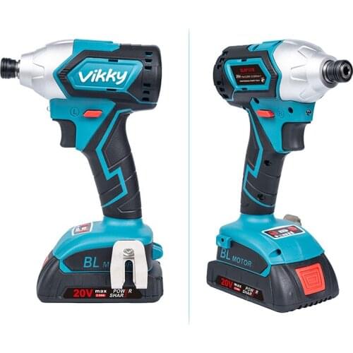 Vikky 20V Impact Driver 2.0Ah Brushless 4-speed Cordless Drill 1/4 Inch, 2920in-lb, 330NM, 2400RPM（Not Include Battery)