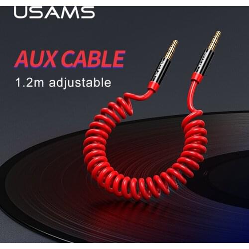 USAMS Jack 3.5 Audio Cable 3.5mm Speaker Line Aux Cable for iPhone 6 Samsung galaxy s8 Car Headphone Xiaomi Samsung Audio Jack