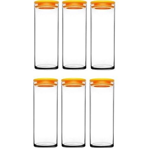 Pasabahce 43756 Vacuum Glass Jar-Glass Food Storage Container 6'lı