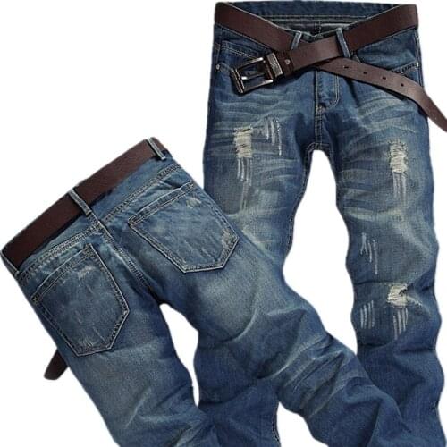 YUANL·SH Men's Biker Jeans