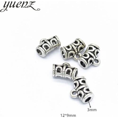 YuenZ 20pcs Tibetan silver Beads European Fit for Women Hollow Charm style Bracelets DIY Metal Pendant Jewelry Making R58