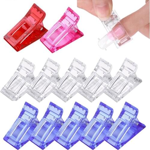 5/10Pcs Nail Clip Acrylic Extension Tips For Nails Fake Nail Quick Building Mold UV Gel Nail Supplies For Manicure Set Tools