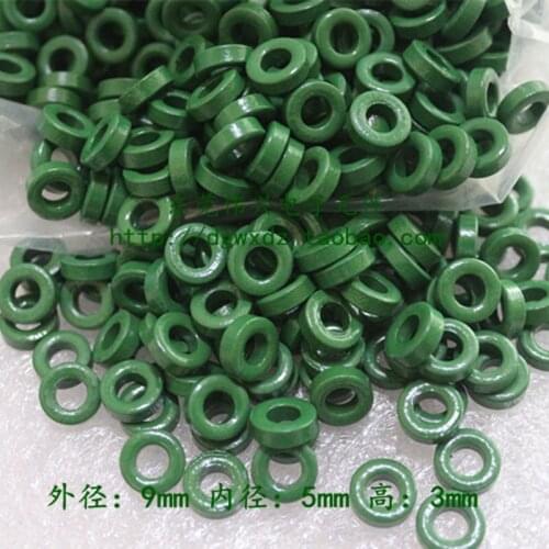 Green Magnetic Ring Ferrite Core 9*5*3 Anti-interference Winding Inductance Magnetic Ring Common Mode Magnetic Beads