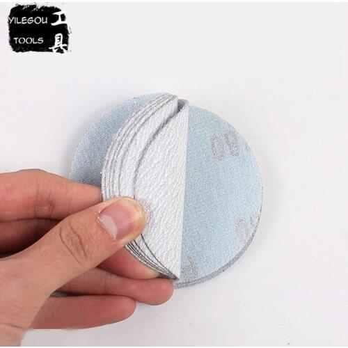 100 Pieces 3" Abrasive Paper. 75mm Round White Sanding Paper. 3 Inches White Sandpaper. White Sand Paper With Grit 80--1000