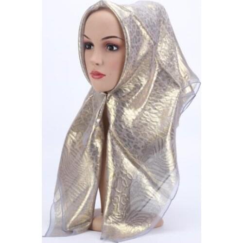 2018 fashion square hijab Islamic womens hijabs Hot stamping Muslim female vintage headscarf Hijab 85x85cm