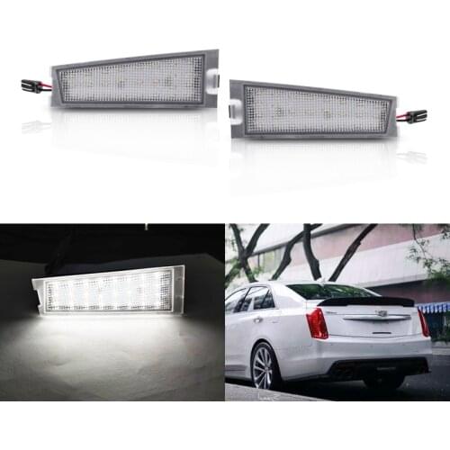 2x Fits For Cadillac CTS Sedan 2008 2009 2010 24-SMD Error Free White Led License Plate Lights Lamp