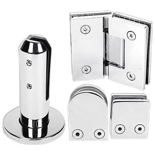 304 stainless steel glass clip column swimming pool glass clip shower room fixed clip fish mouth clip glass staircase balcony