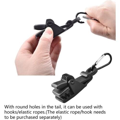 6x Tarp Clamps Heavy Duty Lock Grip for Awning Canvas Canopies Clamp Fasteners Durable Nylon Alligator Mouth Design