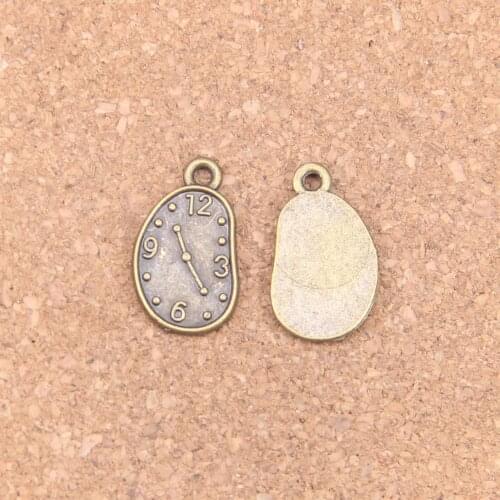 72pcs Charms clock time warp 21mm Antique Pendants,Vintage Bronze Jewelry,DIY for bracelet necklace