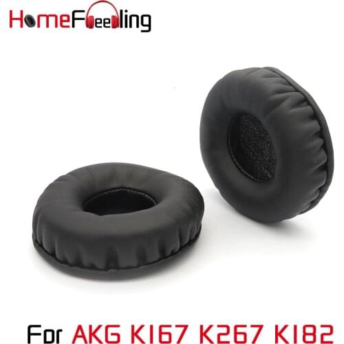 Homefeeling Ear Pads For AKG K167 K267 K182 Earpads Round Universal Leahter Repalcement Parts Ear Cushions