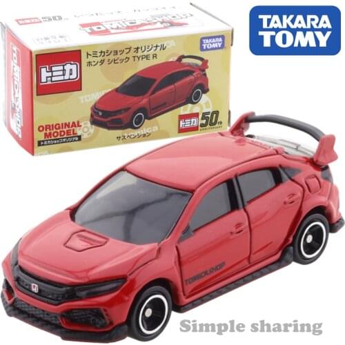 Takara Tomy Tomica Shop Original Honda Civic TYPE R Red Car Hot Pop Kids Toys Motor Vehicle Diecast Metal Model
