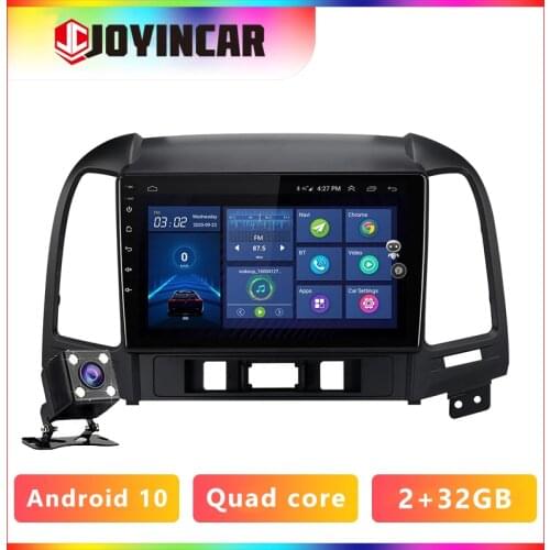 JOYINCAR Car Multimedia player For Hyundai Santa Fe 2 2006-2012 Android 9.1 Autoradio GPS Navigation Radio Camera Headunit DVR