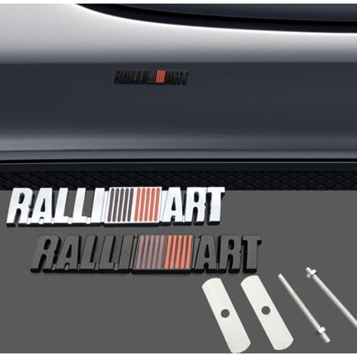 Car-styling Badge Stickers for RALLIART Logo Auto Metal Emblem Decals Accessories for Mitsubishi ASX Lancer 10 Galant L200 Colt