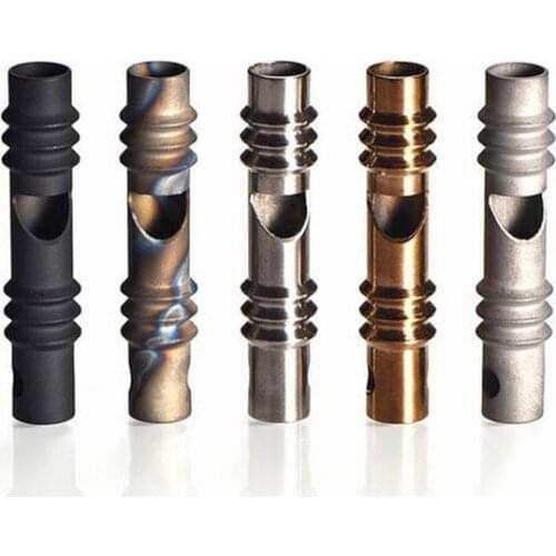 Safety Survival B Titanium Alloy Whistle Camping Emergency Survival High Frequency Whistle Popping Animal Training Outdoor Tools