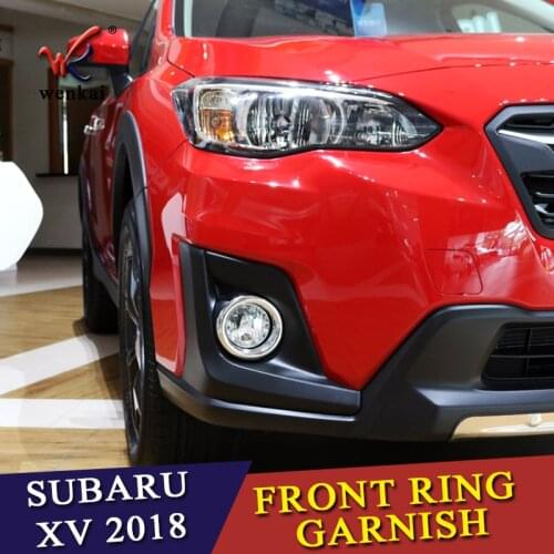 Chrome Front Fog Lamp Frame Decoration Trim For Subaru XV GT3 GT7 2017 2018 Car Exterior ABS Accessories Modified Strip