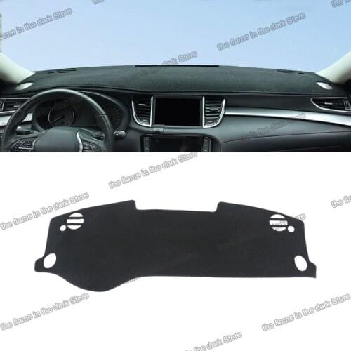 Lsrtw2017 Car Dashboard Cover Mats Avoid Light Pad Instrument Platform Desk Carpets for Infiniti QX50 2018 2019 2020 Accessories