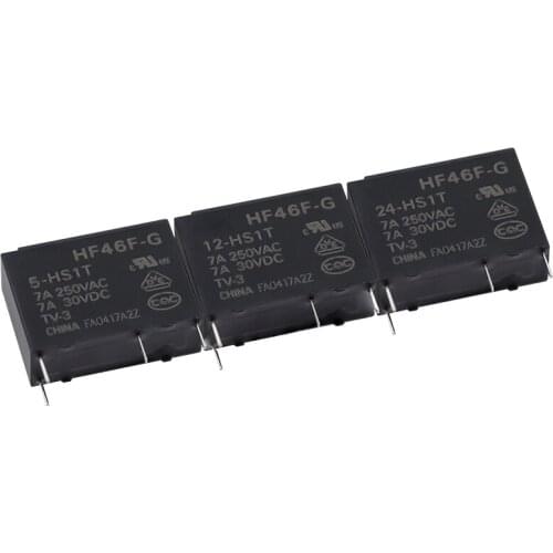 HOT NEW 5V 12V 24V relay HF46F-G-005-HS1T HF46F-G-012-HS1T HF46F-G-024-HS1T DC5V 5VDC DC12V 12VDC 24VDC 7A 250VAC 4PIN 5PCS