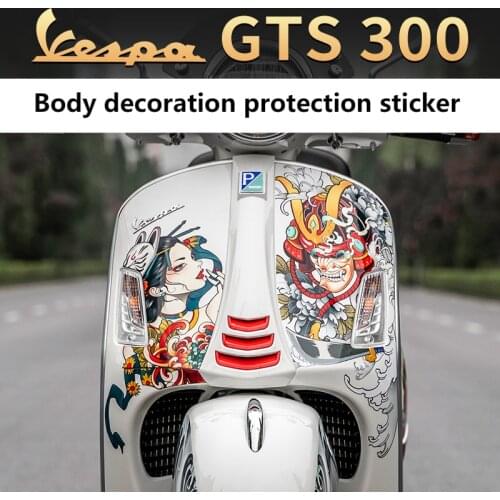 Motorcycle Hpe Decal Protective Sticker Body Decoration Modification for Vespa Gts300