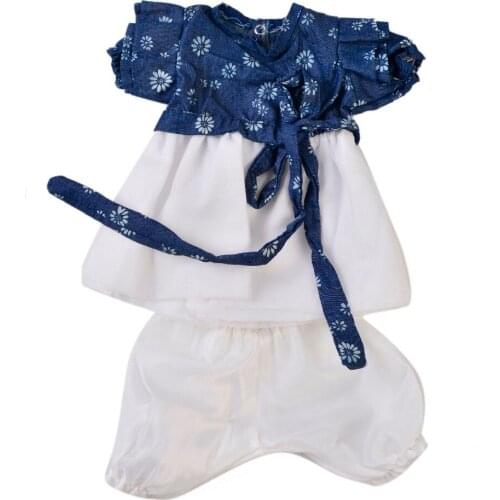 Fashion 17 inch Reborn Baby Doll Clothes Lovely Baby Girl Dress Suit For 43 cm Doll Christmas Gift Accessoties